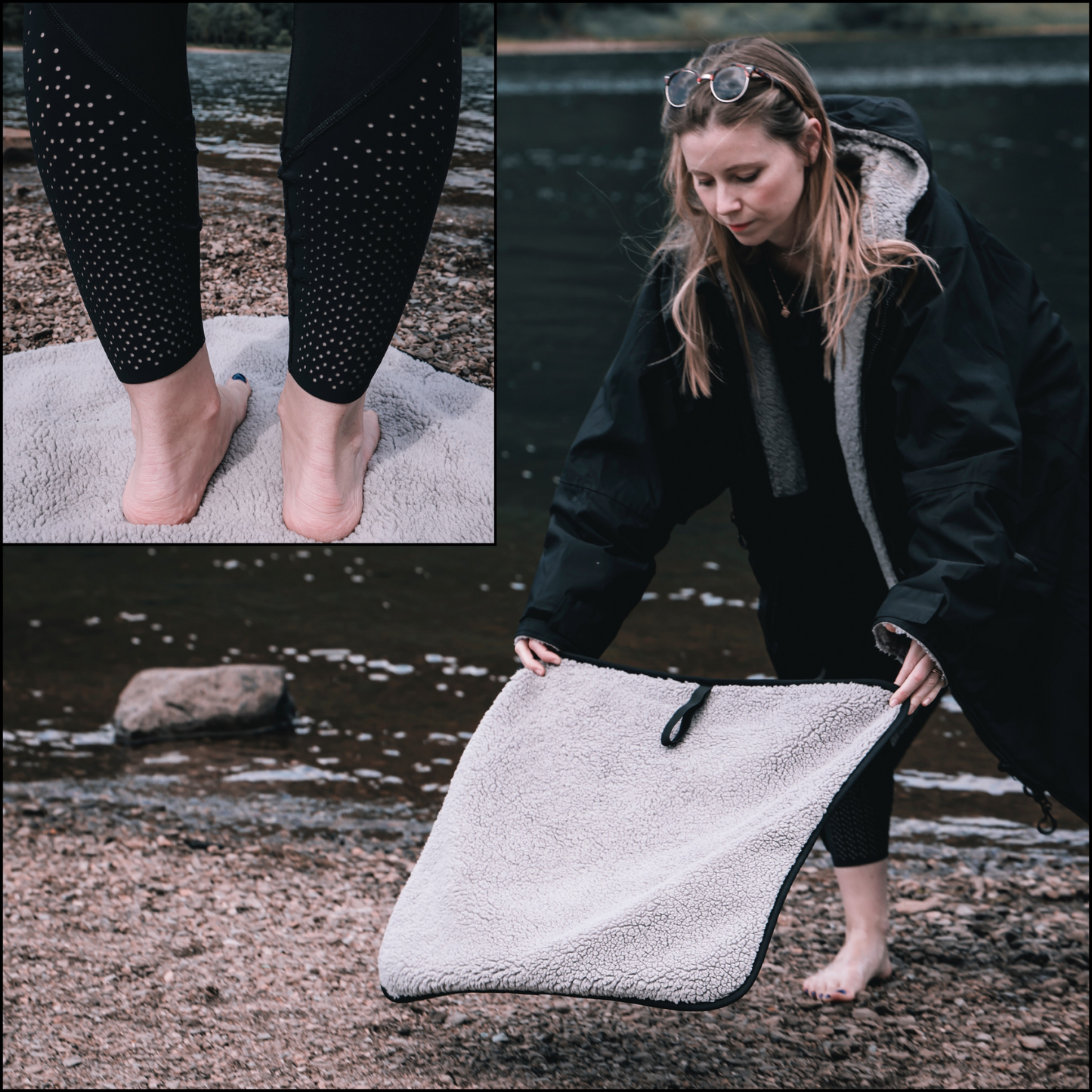 Changing Mat for Swimmers | Waterproof & Portable Change Mat - BLACK