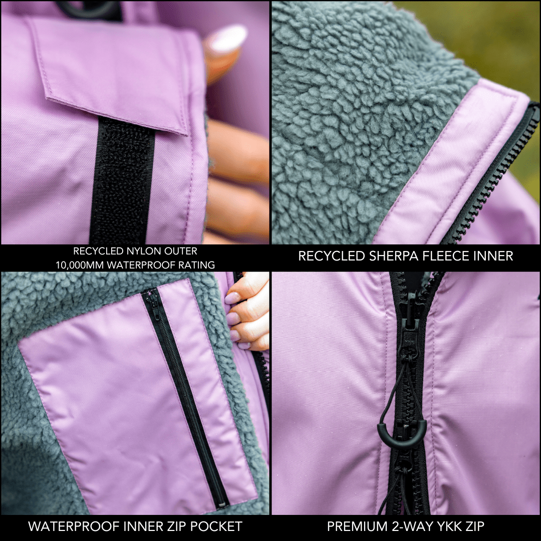 Stravaig Adult Waterproof Changing Robe - Heather Lilac (LILAC) - 2