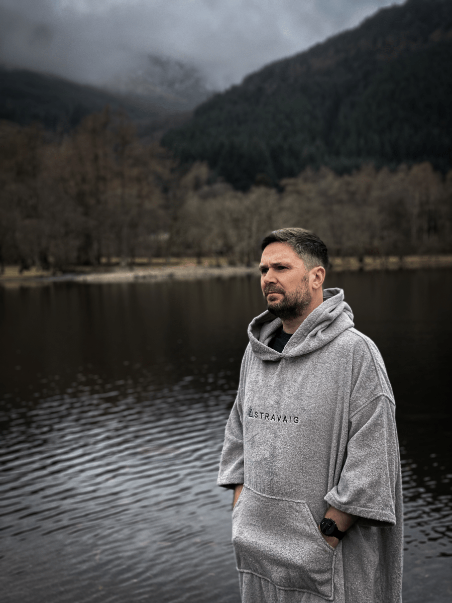 PREVIOUS GENERATION v1.0 - Stravaig Adult Hooded Towel Poncho Changing Robe - Mist Glen (GREY) - Stravaig