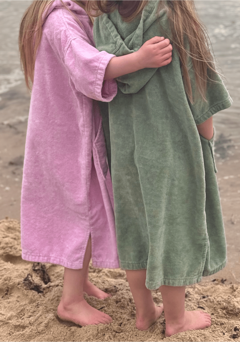Stravaig Kids Hooded Towel Poncho Changing Robe - Blush Glen (PINK) - Stravaig