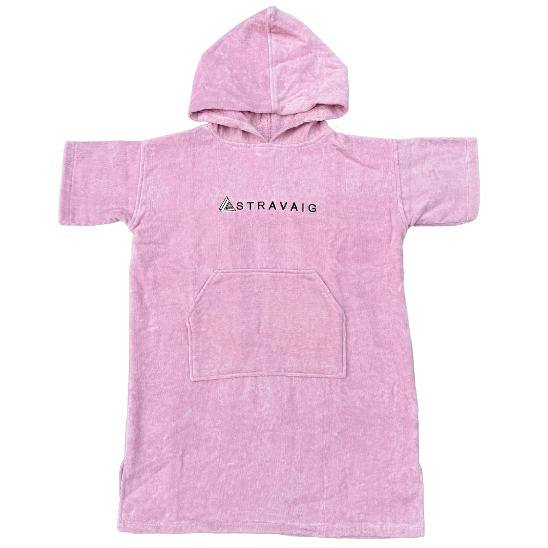Stravaig Kids Hooded Towel Poncho Changing Robe - Blush Glen (PINK) - Stravaig