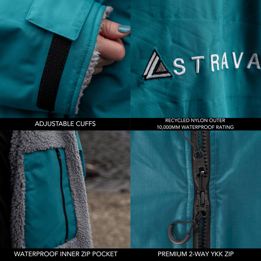 PREVIOUS GEN v2.0 - Adult Waterproof Changing Robe - Misty Loch Teal (TEAL) - 2
