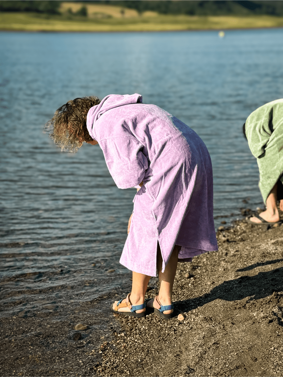 Stravaig Adult Hooded Towel Poncho Changing Robe - Heather Lilac (LILAC) - 6