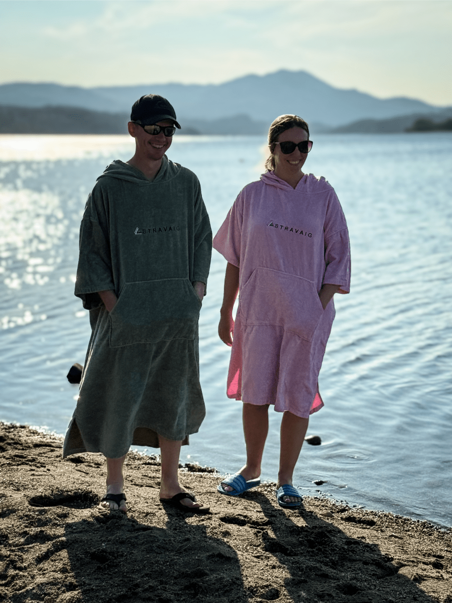 Stravaig Adult Hooded Towel Poncho Changing Robe - Machair Sage (SAGE GREEN) - Stravaig