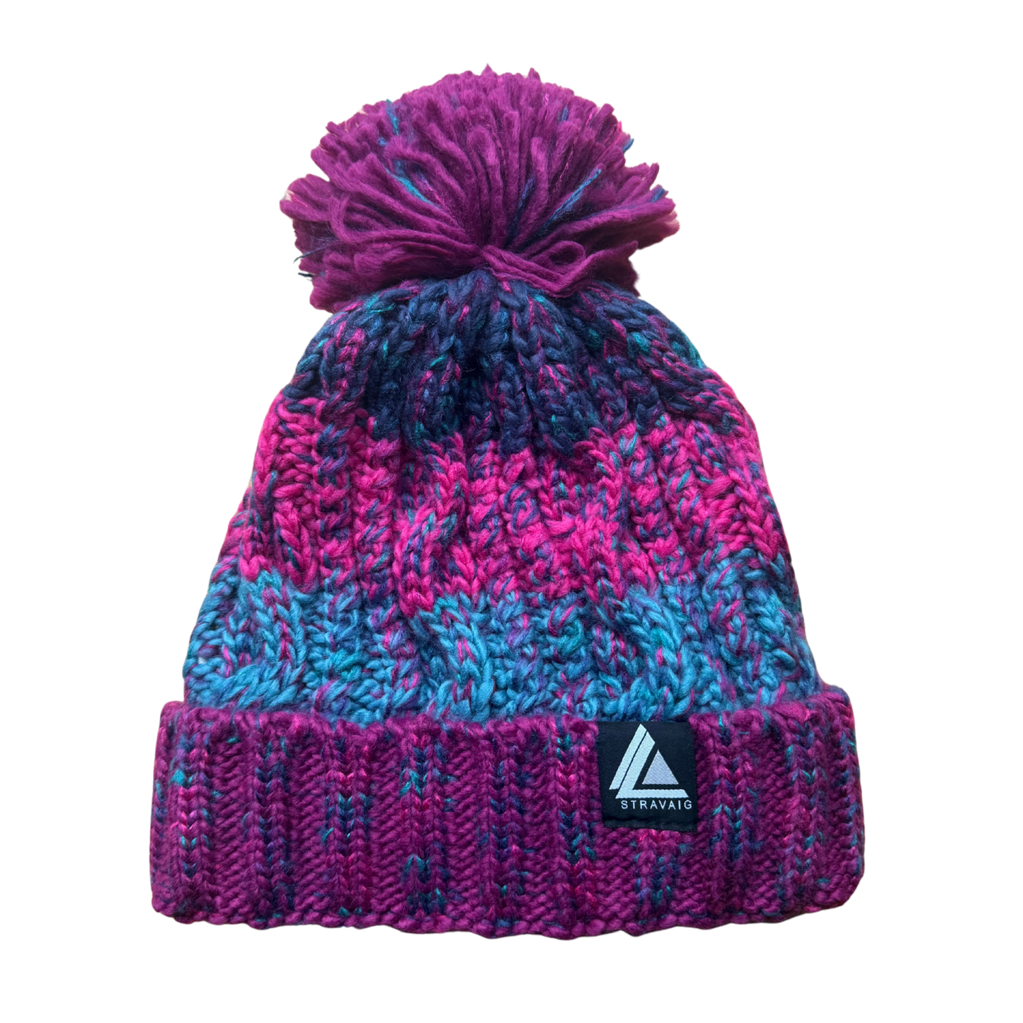Stravaig Ben Bobble Hat - Ben Aigas (Blue/Pink) - 1