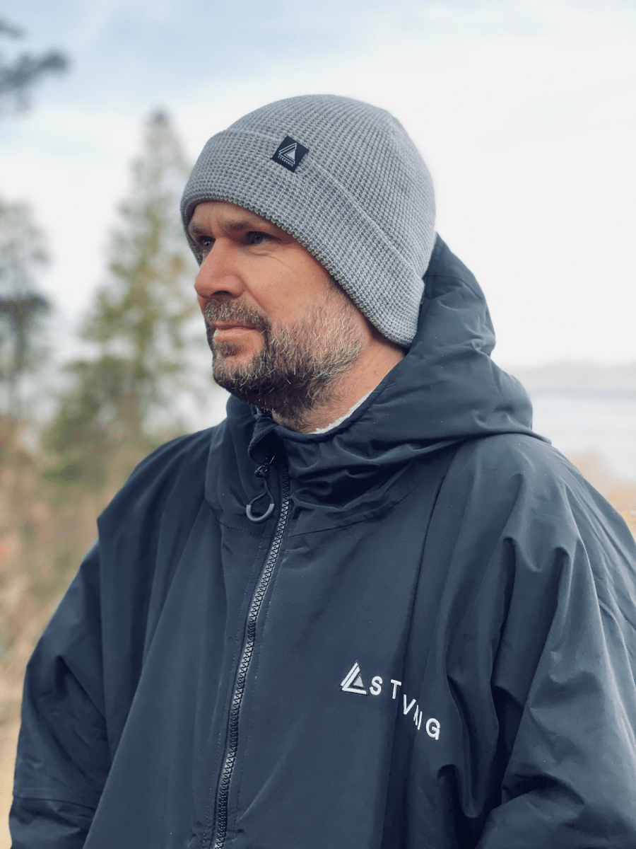 Waffle Knit Beanie Hat - Light Grey - Stravaig