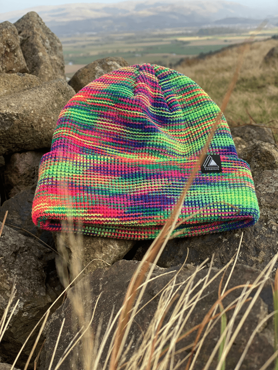 Waffle Knit Beanie Hat - Multi - Colour - Stravaig
