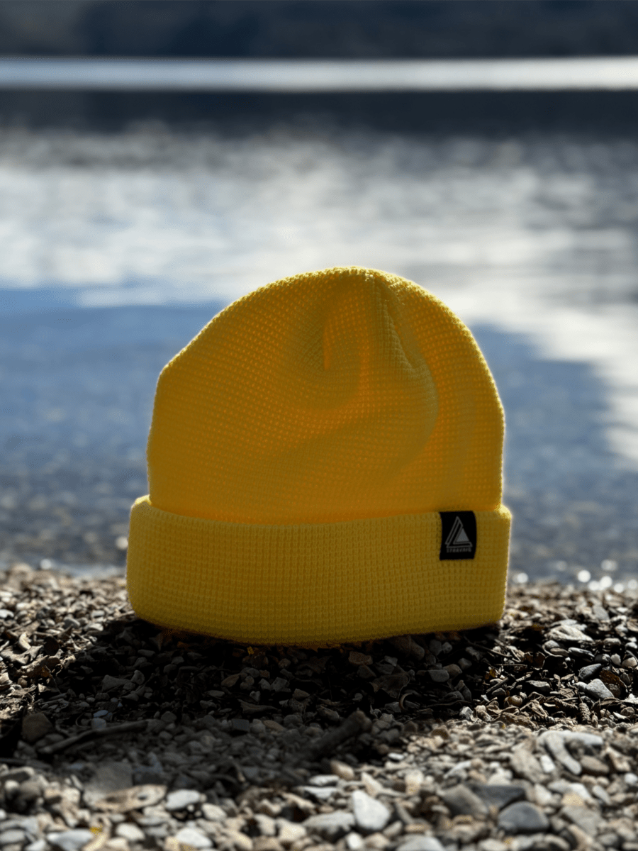 Waffle Knit Fisherman Beanie Hat - Yellow - Stravaig