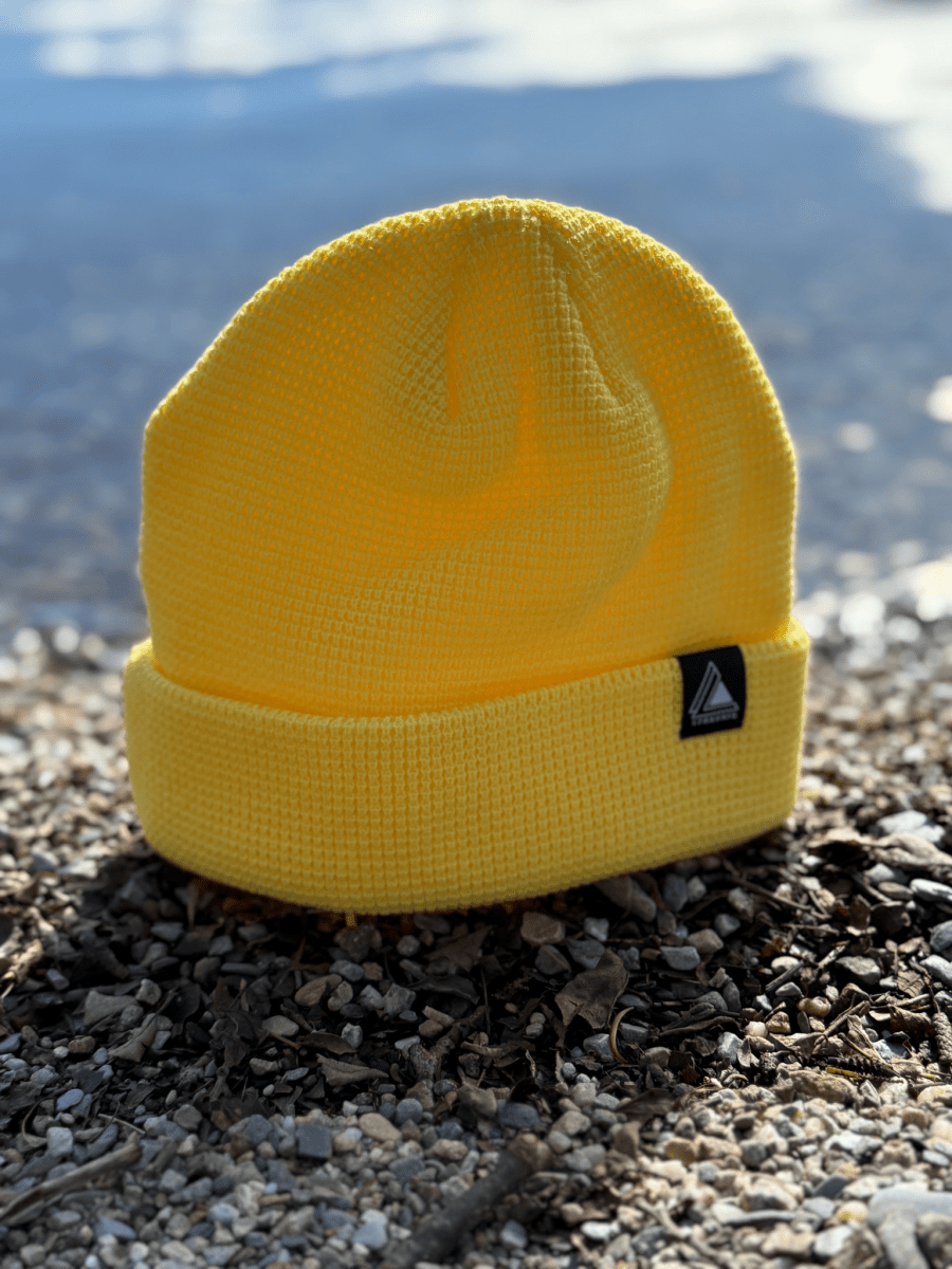 Waffle Knit Fisherman Beanie Hat - Yellow - Stravaig - 5
