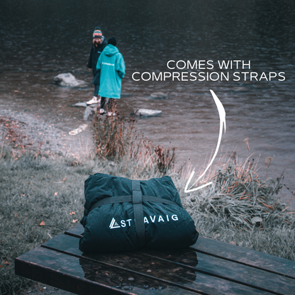 PREVIOUS GENERATION v2.0 - Adult Waterproof Changing Robe | Warm Sherpa Fleece-Lined Change Robe for Outdoor Adventures - BLACK