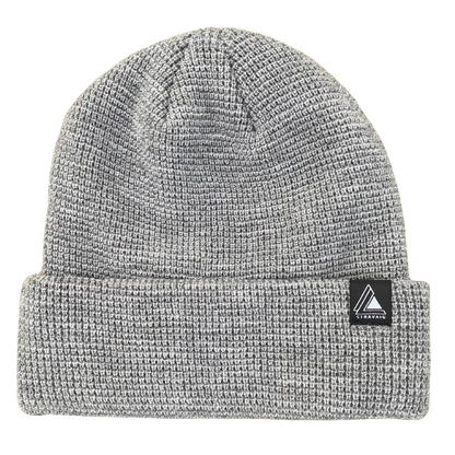Waffle Knit Beanie Hat - Dark Grey
