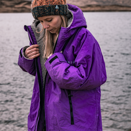 PREVIOUS GEN v2.0 - Adult Waterproof Changing Robe - Thistle Purple