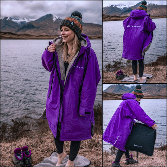 Adult Waterproof Changing Robe - Thistle Purple