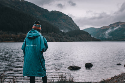 Adult Waterproof Changing Robe | Warm Sherpa Fleece-Lined Change Robe for Outdoor Adventures - TEAL
