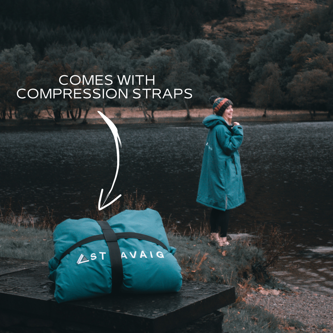 Adult Waterproof Changing Robe | Warm Sherpa Fleece-Lined Change Robe for Outdoor Adventures - TEAL