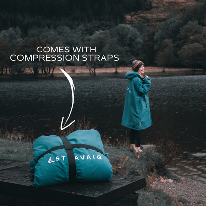 Adult Waterproof Changing Robe | Warm Sherpa Fleece-Lined Change Robe for Outdoor Adventures - TEAL