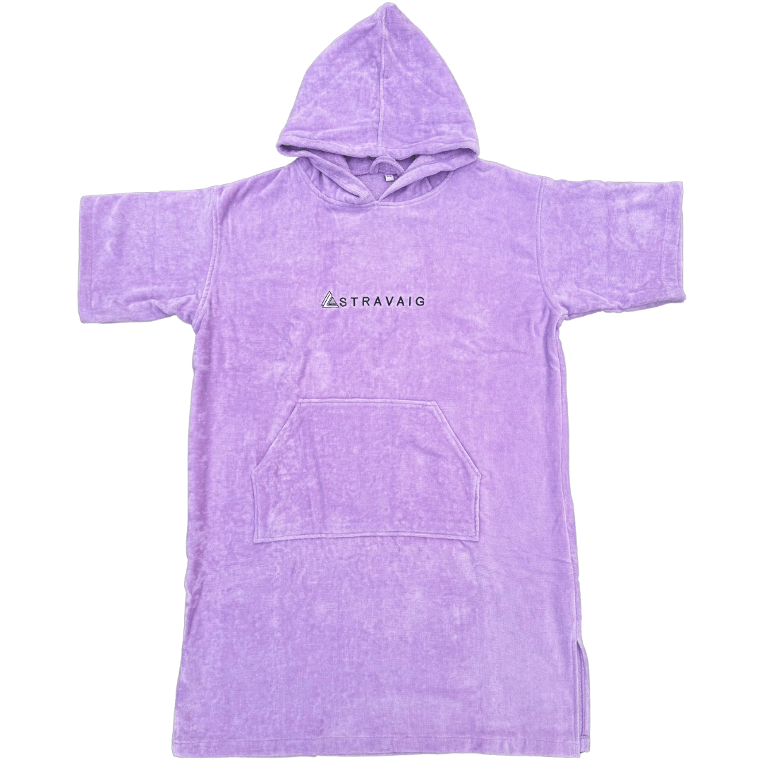 Stravaig Adult Hooded Towel Poncho Changing Robe - Heather Lilac (LILAC) - Stravaig