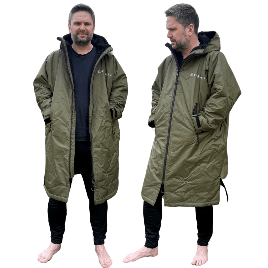Stravaig Adult Waterproof Changing Robe - Highland Moss (KHAKI GREEN) - Stravaig