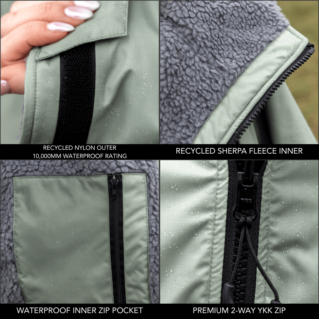 Stravaig Adult Waterproof Changing Robe - Machair Sage (SAGE GREEN) - Stravaig