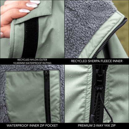 Stravaig Adult Waterproof Changing Robe - Machair Sage (SAGE GREEN) - Stravaig