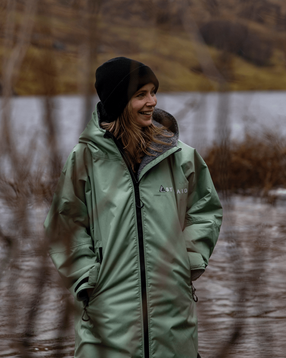 Stravaig Adult Waterproof Changing Robe - Machair Sage (SAGE GREEN) - Stravaig