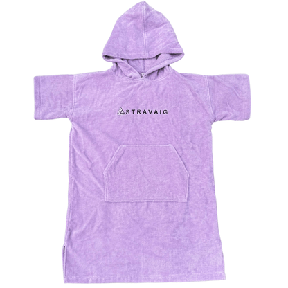 Stravaig Kids Hooded Towel Poncho Changing Robe - Heather Lilac (LILAC) - Stravaig