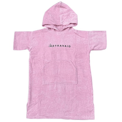 Stravaig Kids Hooded Towel Poncho Changing Robe - Blush Glen (PINK) - Stravaig