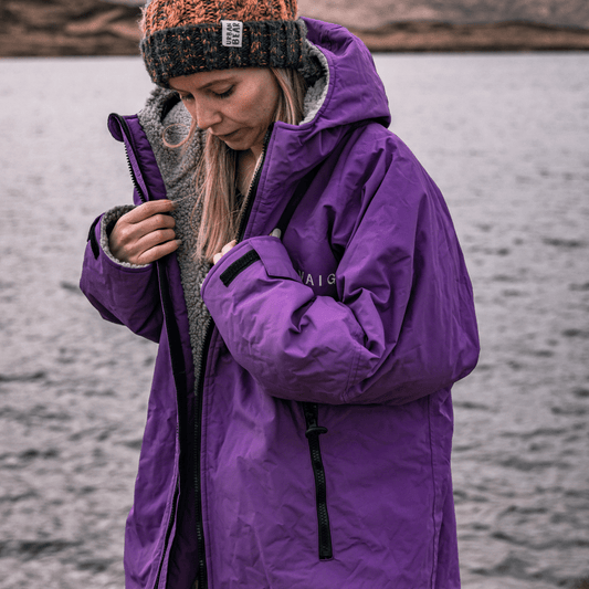 PREVIOUS GEN v2.0 - Adult Waterproof Changing Robe - Thistle Purple - 2