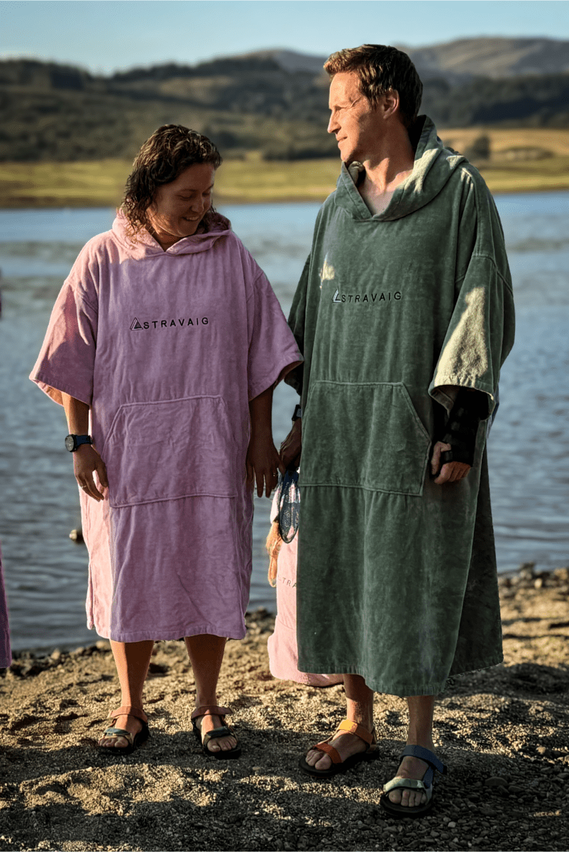 Stravaig Adult Hooded Towel Poncho Changing Robe - Blush Glen (PINK) - Stravaig
