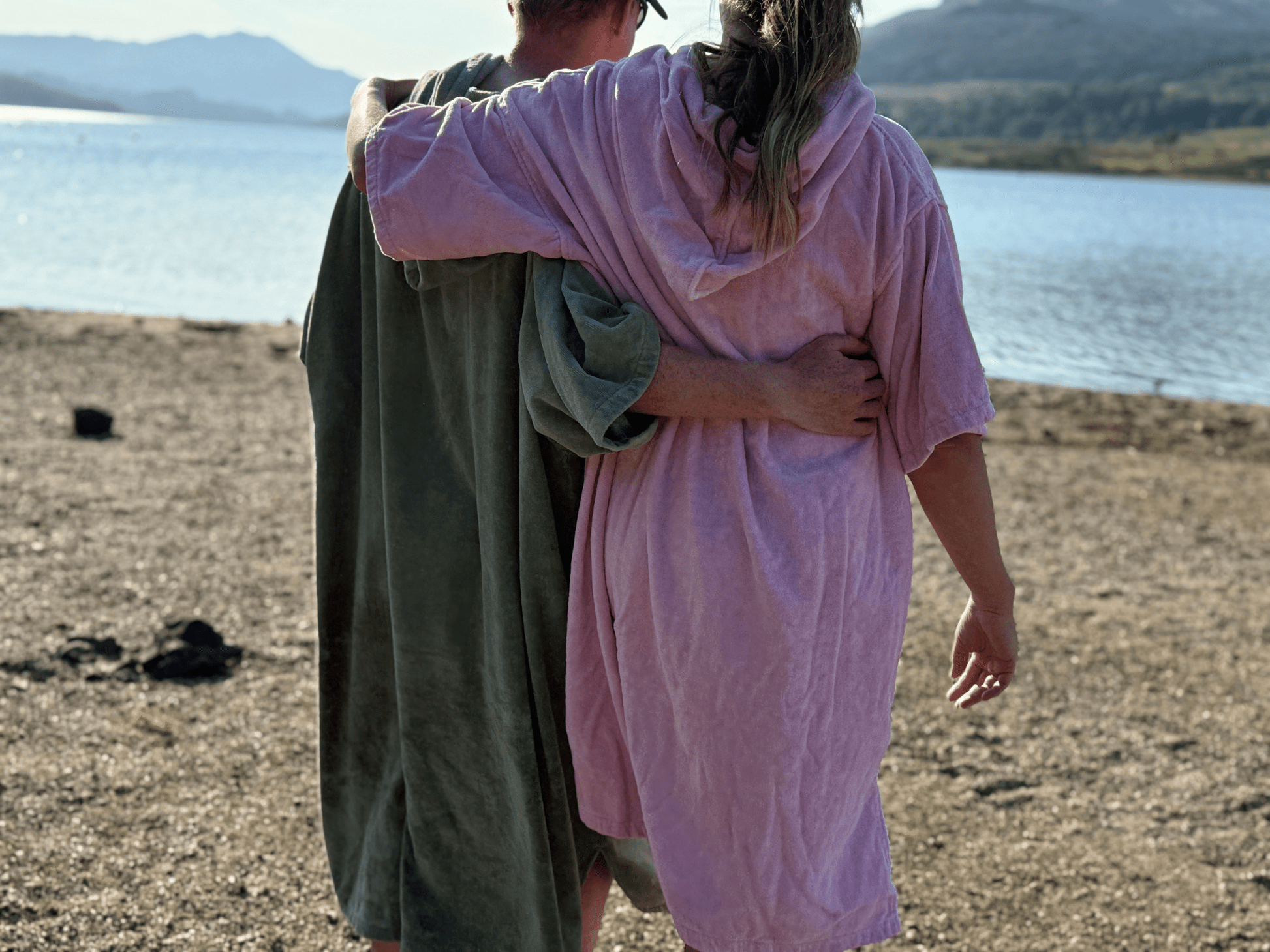 Stravaig Adult Hooded Towel Poncho Changing Robe - Blush Glen (PINK) - 7