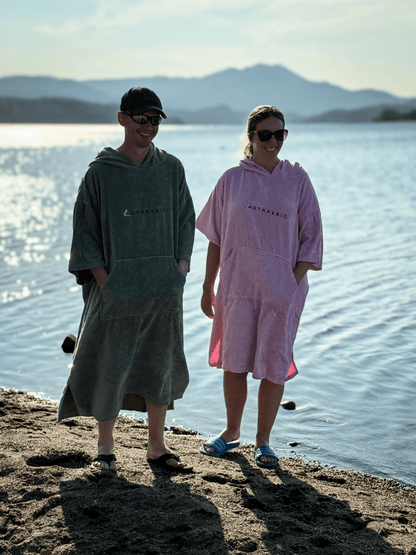 Stravaig Adult Hooded Towel Poncho Changing Robe - Machair Sage (SAGE GREEN) - Stravaig
