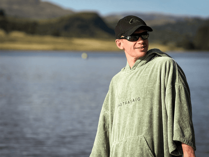 Stravaig Adult Hooded Towel Poncho Changing Robe - Machair Sage (SAGE GREEN) - Stravaig