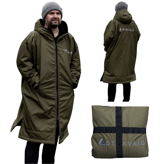 Stravaig Adult Waterproof Changing Robe - Highland Moss (KHAKI GREEN) - 1
