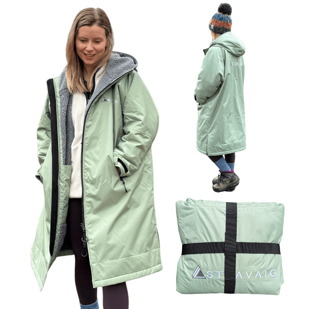 Stravaig Adult Waterproof Changing Robe - Machair Sage (SAGE GREEN) - 1