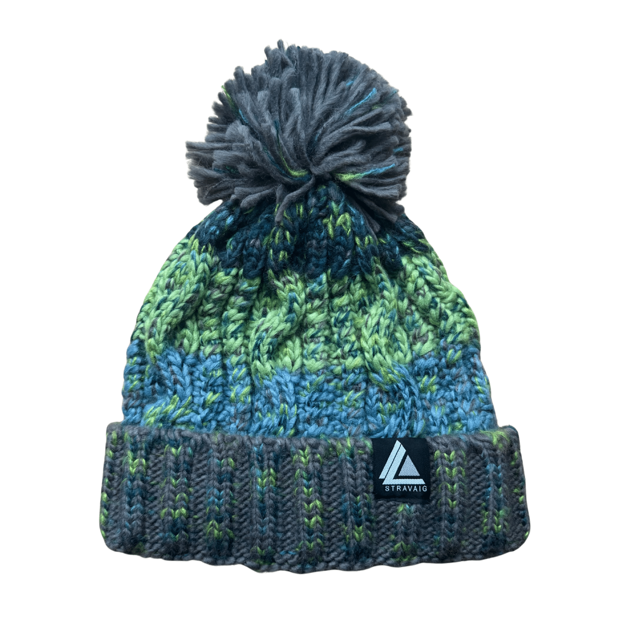 Stravaig Ben Bobble Hat - Ben Gullipen (Blue/Lime/Grey)