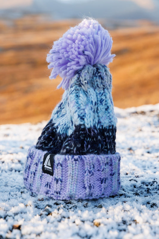 Stravaig Ben Bobble Hat - Ben Ledi (Lilac/Blue/Grey) - 2