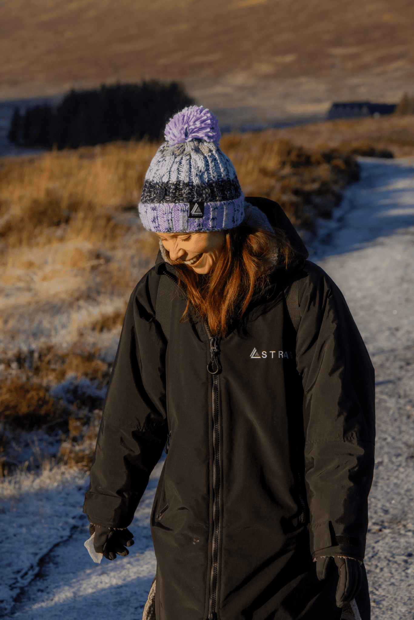 Stravaig Ben Bobble Hat - Ben Ledi (Lilac/Blue/Grey) - 2