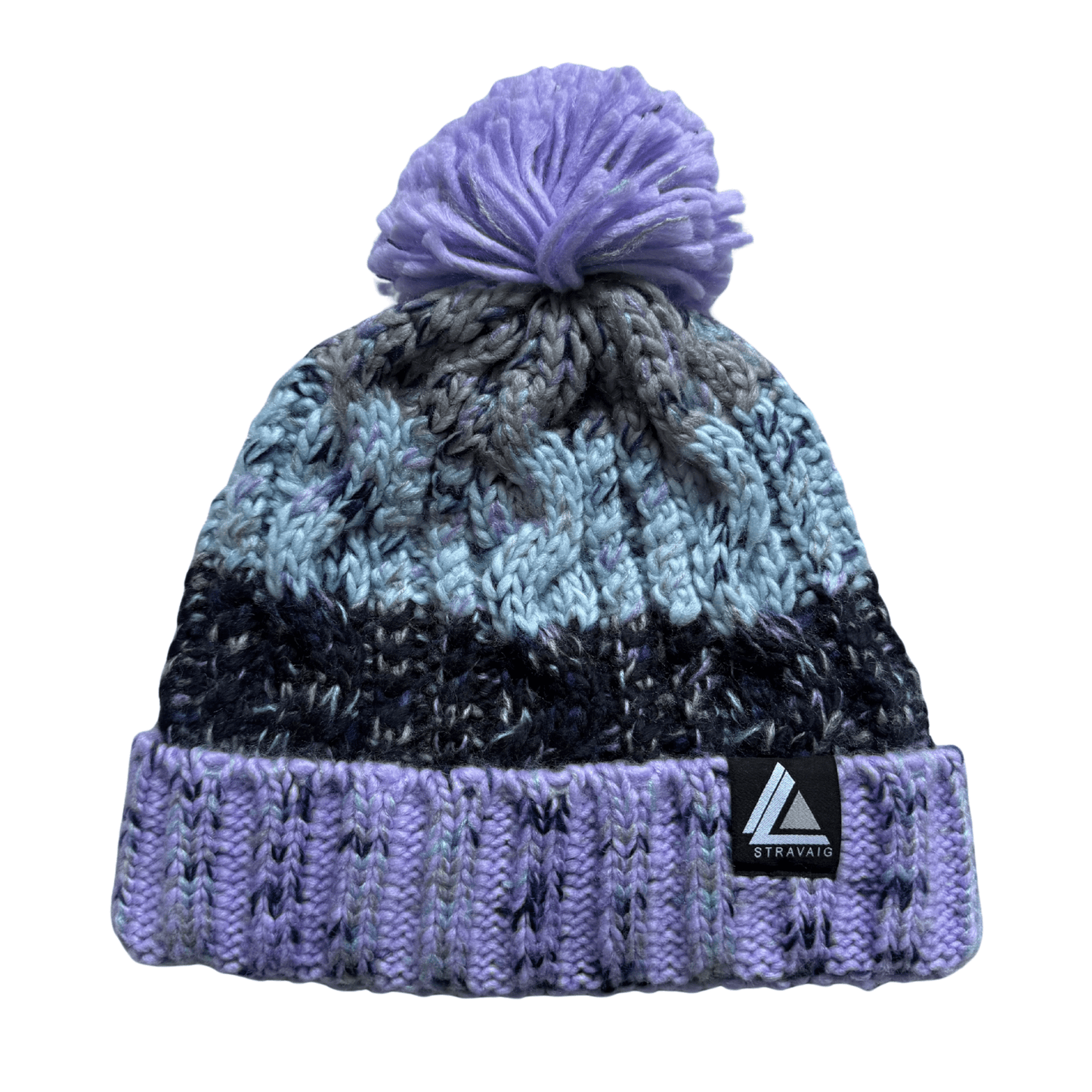 Stravaig Ben Bobble Hat - Ben Ledi (Lilac/Blue/Grey) - 1