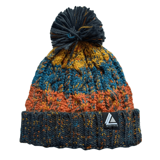Stravaig Ben Bobble Hat - Ben Vorlich (Orange/Blue/Yellow) - 1