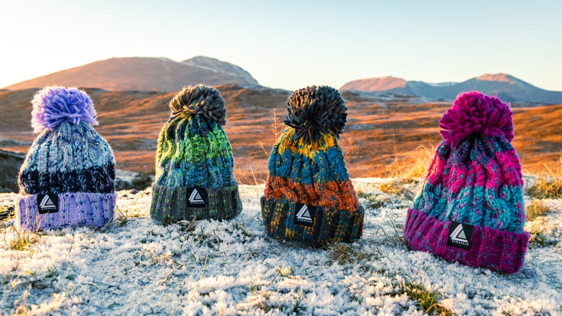 Stravaig Kids Ben Bobble Hat - Ben Ledi (Lilac/Blue/Grey) - 3