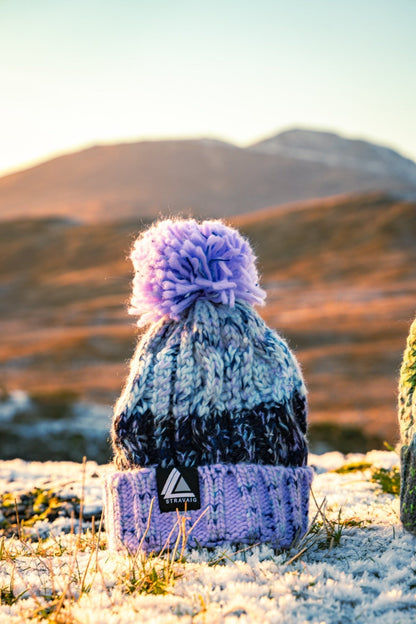 Stravaig Kids Ben Bobble Hat - Ben Ledi (Lilac/Blue/Grey) - 2