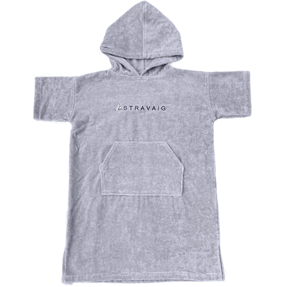 Stravaig Kids Hooded Towel Poncho Changing Robe - Mist Glen (Grey) - 1