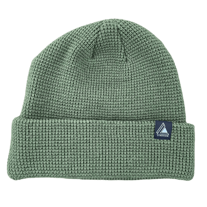 Waffle Knit Beanie Hat - Army Green - Stravaig