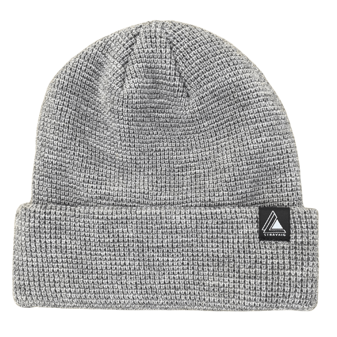 Waffle Knit Beanie Hat - Dark Grey - Stravaig