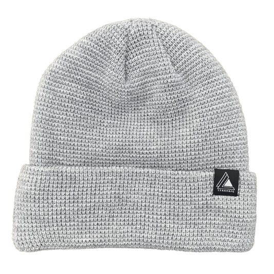 Waffle Knit Beanie Hat - Light Grey - Stravaig
