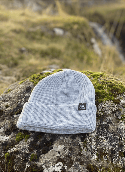 Waffle Knit Beanie Hat - Light Grey - Stravaig