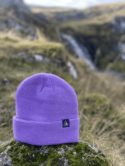 Waffle Knit Beanie Hat - Lilac - Stravaig