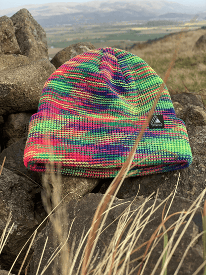 Waffle Knit Beanie Hat - Multi - Colour - Stravaig