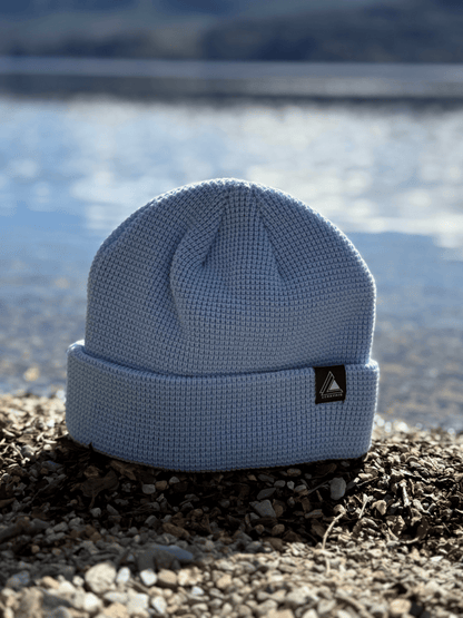 Waffle Knit Fisherman Beanie Hat - Light Blue - Stravaig